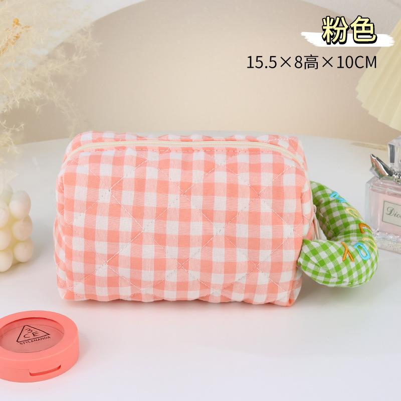 Macaron Colored Makeup Bag Portable High-value Wash Large Capacity Storage Cute Ins