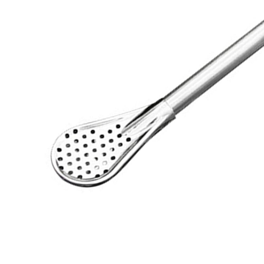 2pcs set Food Grade Stainless Steel Stainless Steel Straw Spoon Filter Straw Spoon For Milkshake