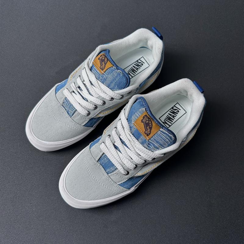 New Putian classic black and white retro chubby bread shoes non-slip thick-soled casual Forrest Gump board shoes