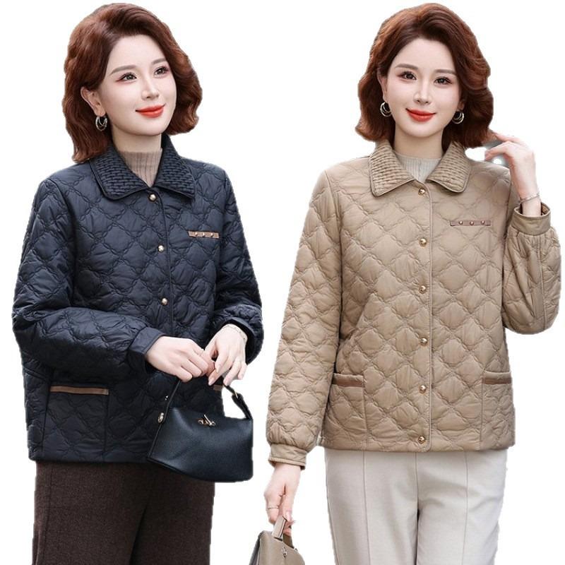 Middle-aged and old cotton-padded jackets, light and short jackets, cotton-padded jackets, new winter models, small cotton-padded jackets, casual.