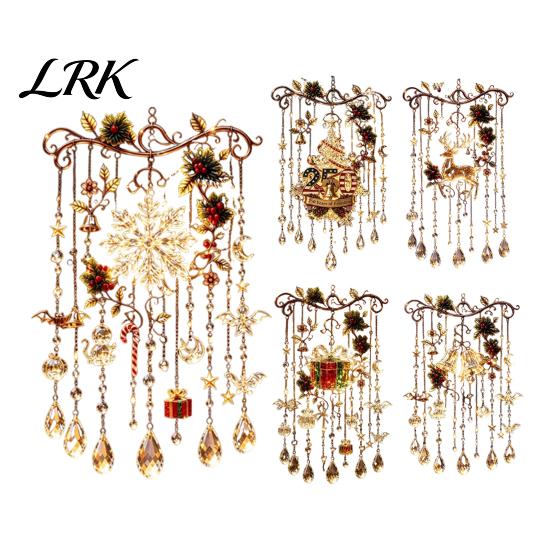 Festive Seasonal Gift Ideas Handmade Acrylic Wind Chimes for Christmas Window Decoration, Hanging Outdoor Ornaments Indoor Outdoor, Garden Living Room