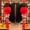 Lion New Year Tassel Hair Hoop Barrettes Plush Ball Hair Rope Children's Chinese Hairpins  Girls
