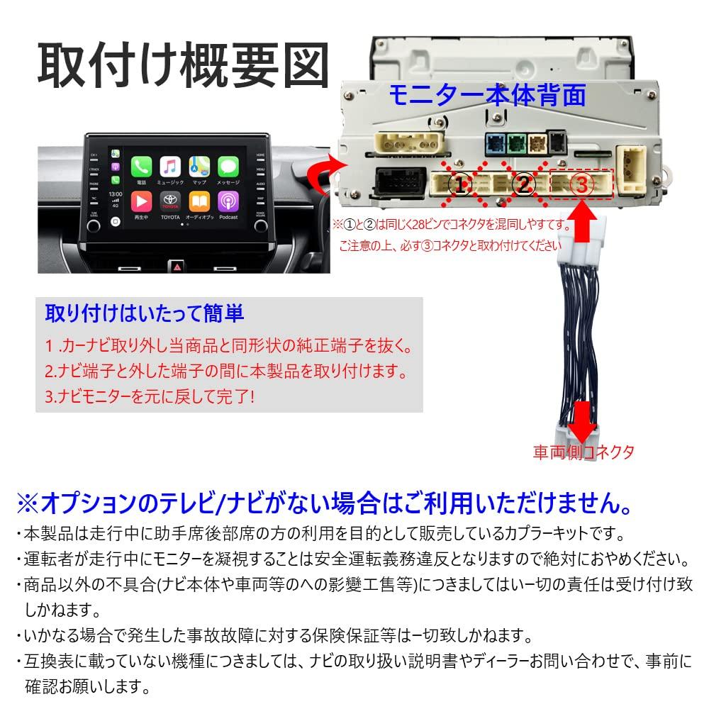 Compatible with Toyota TV kit You can watch TV while operation possible TV canceller Easy installation Complete design C-HR/Applicable driving/Navi