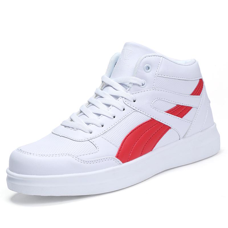 Spring Fashion Casual Shoes Men White Sneakers Breathable High Top Flats Skateboarding Shoes 2026 New Unisex Man Shoes