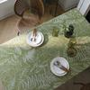 Waterproof Table Cloth Durable Dining Table Cover Print Heavy Fabric Rectangle Sage Green Non-Fading Strong Abrasion Resistance
