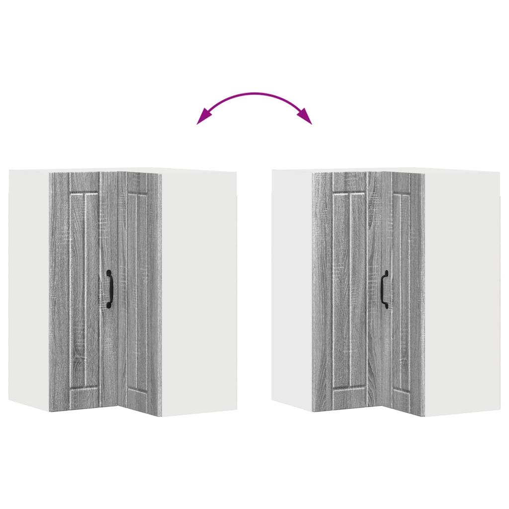 Lucca Wall Corner Cabinet Grey Sonoma 57 X 57 X 80 Cm