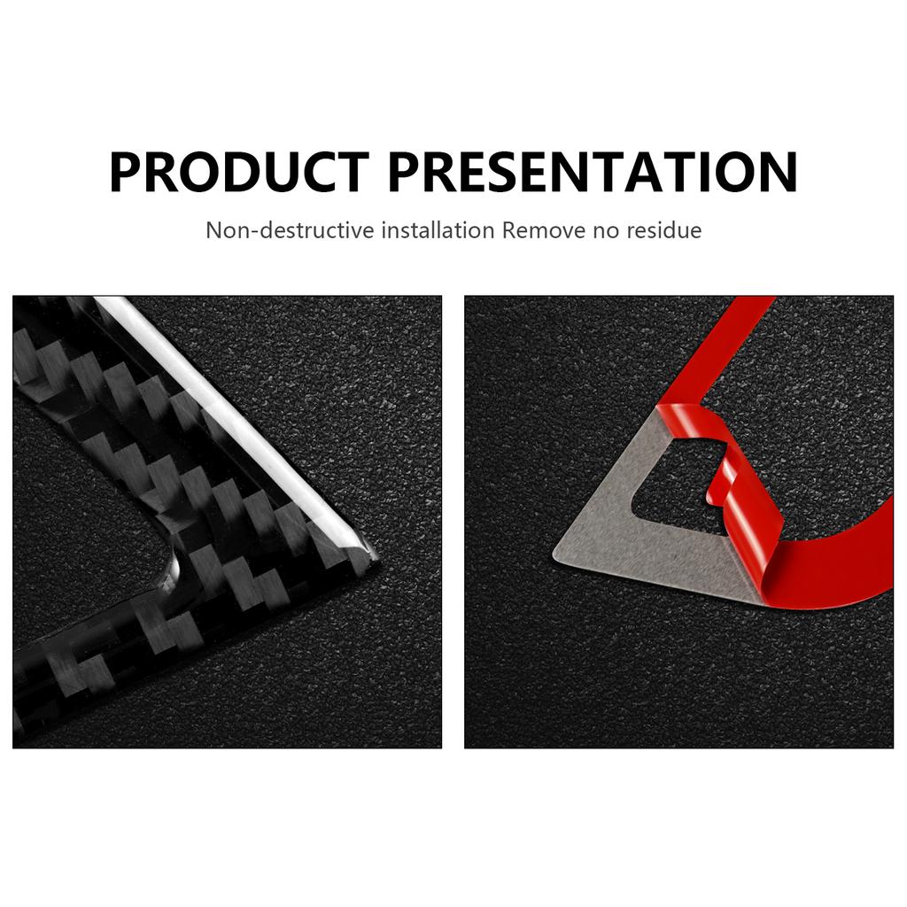 Carbon Fiber Car Dashboard Air Conditioner Outlet Vent Sticker Interior Decal For Ford Mustang GT 2015- Car