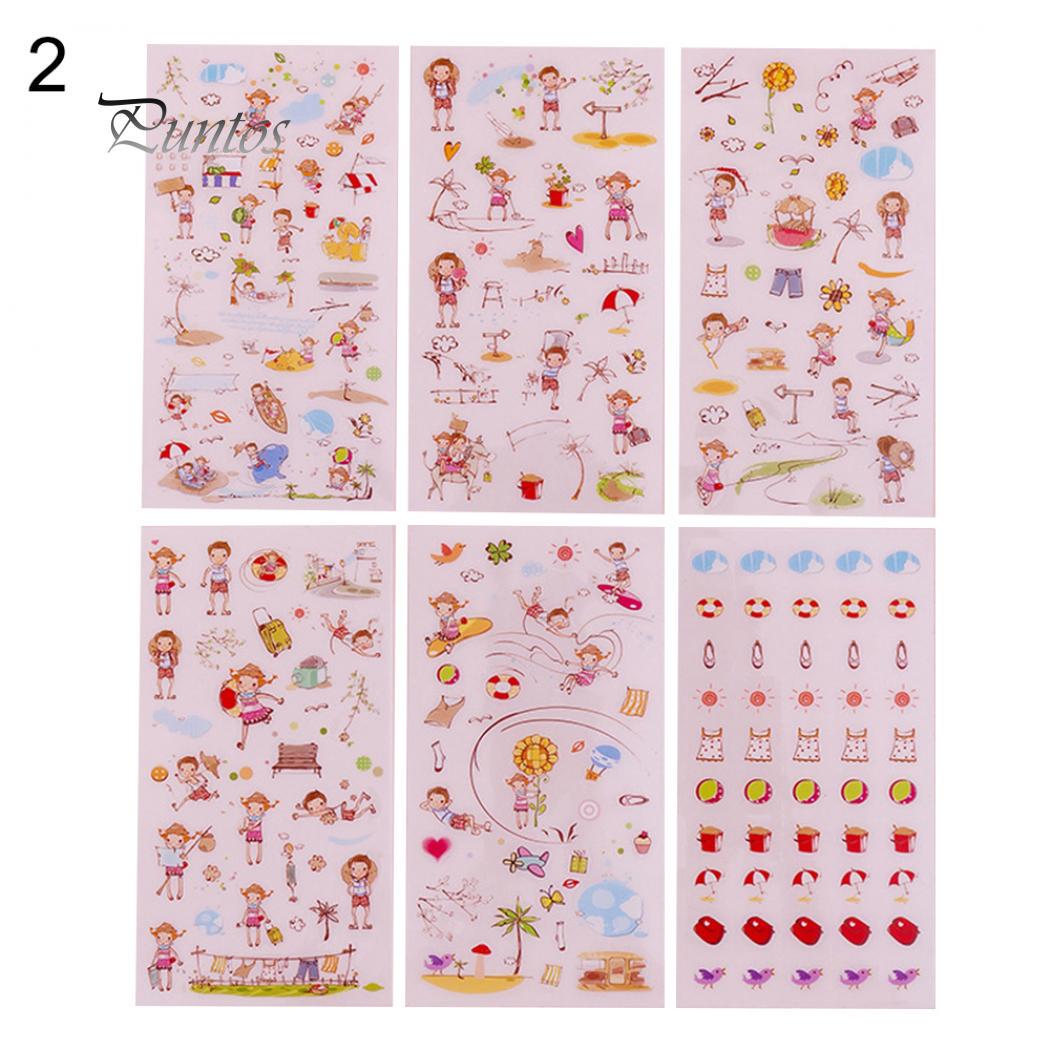 

Детские мультяшные наклейки.6 листов