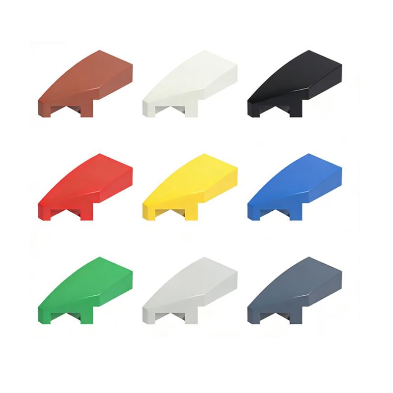 55PCS MOC Compatible Building Blocks 29120 Parts 1x2 Wedge-shaped Curved Panel (left) DIY Children's Toy Gift