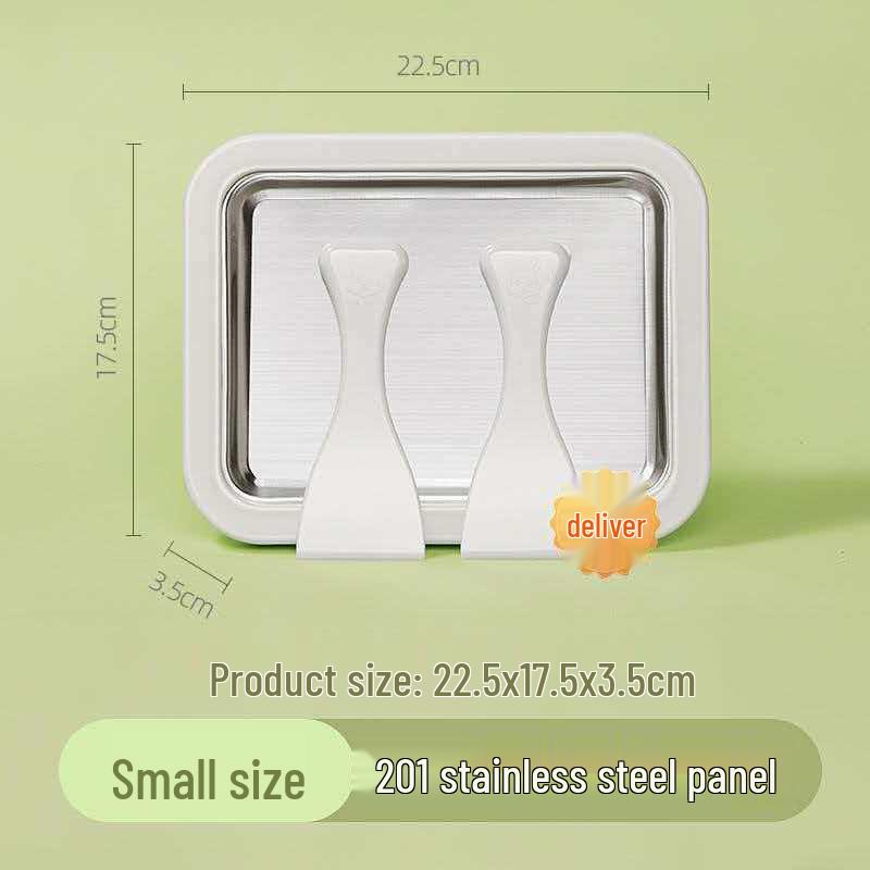 Stainless Steel Non-Electric Ice Pan for Homemade Fruit Ice Cream and Yogurt
