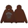 Felpa Sp5der FW23 Unisex Streetwear Pullover Felpa Con Stampa Ragnatela Vestibilità Larga Misto Cotone