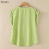 ZANZEA Women Casual Round Neck Solid Color Sleeveless Tank Tops