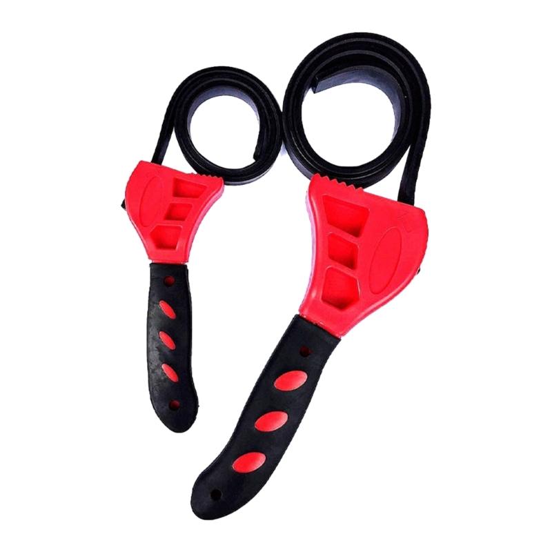 

2pcs Rubber Strap Wrenches set Multipurpose Strap Wrench Oil Filter Removal Tool set for pipe Filters & Oil Removal 1