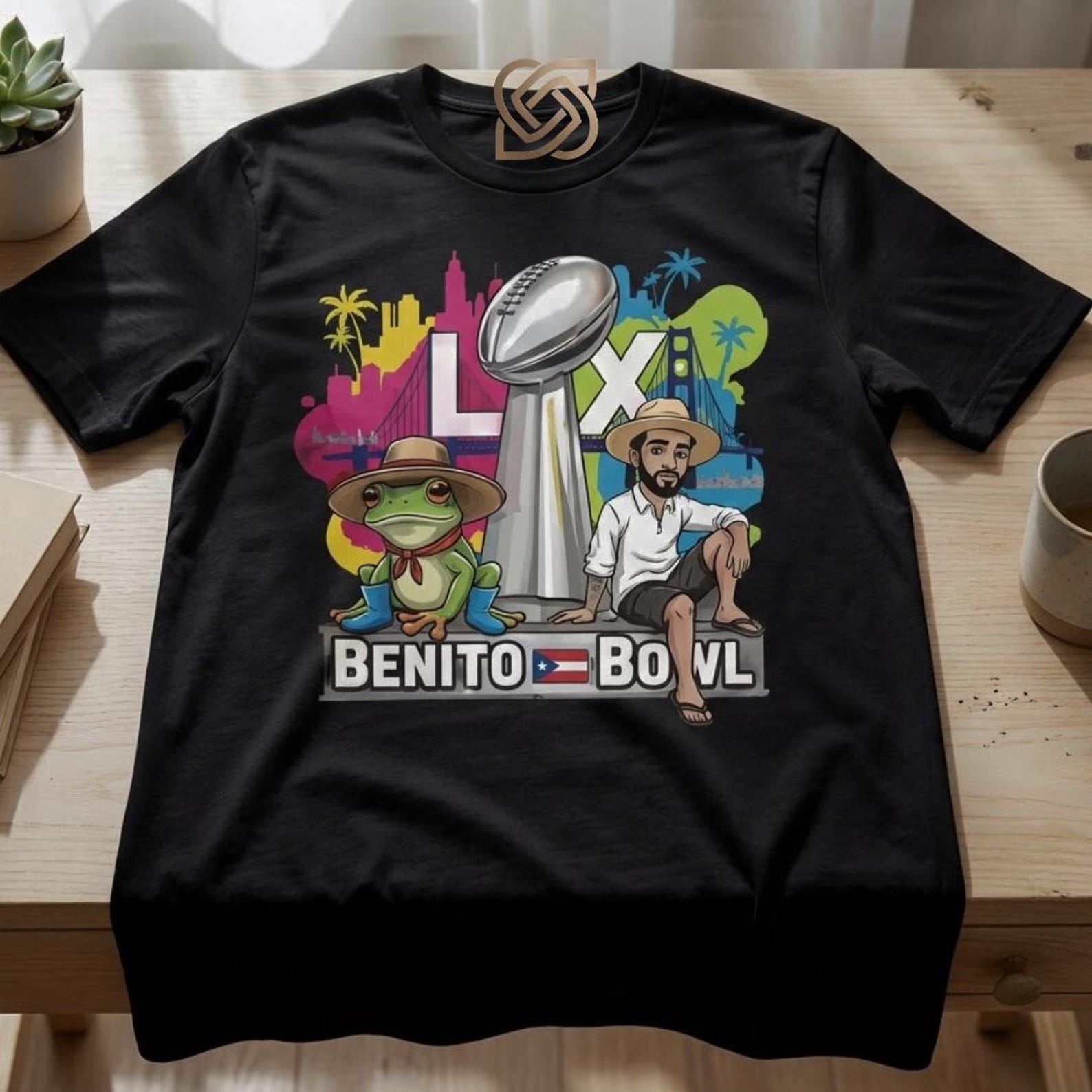 Benito Bowl 2026 Puerto Rico Shirt — Bad Bunny Halftime Show Graphic Tee — Sporty Latin Pride Unisex Shirt for Super Bowl Watch Party M