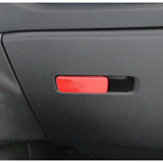 Co-Pilot Passenger Handle Strip Trim 1* For Jeep Renegade 2016+ Red Carbon Fiber