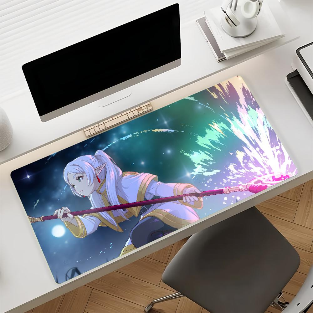 Tappetino Mouse Anime Frieren al Funerale Gomma Antiscivolo Gamer Bilanciamento Tappetino Computer Decoracion Deskmat Laptop Ufficio Grande