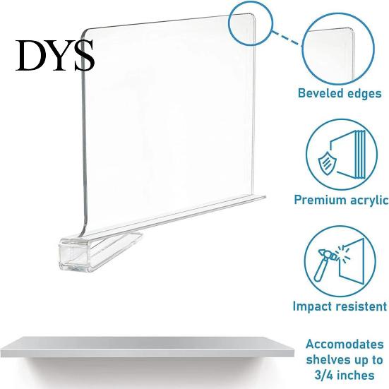 High-quality Shelf Partition Closet Divider Clear Plastic No Punching Design Separator for Plate Clothes Purses Multifunctional Cabinet Board