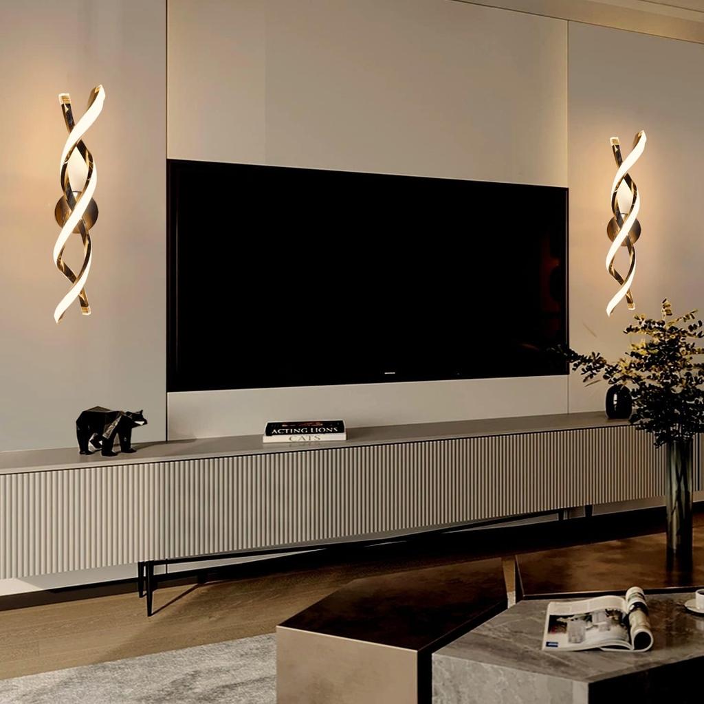 Luxurious Wall Lamp, For Home With Adjustable Color Changing Function, Gold