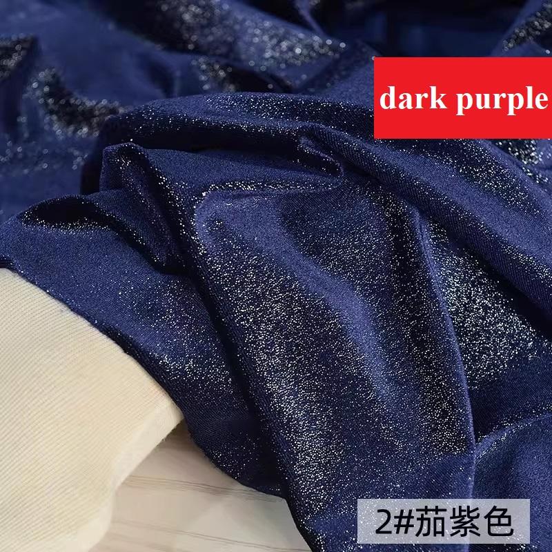 Glitter Velvet Fabric Soft Stretchy Cloth, Shimmer and Shine with Metallic Sparkle, Perfect for Dressmaking Costumes Upholstery