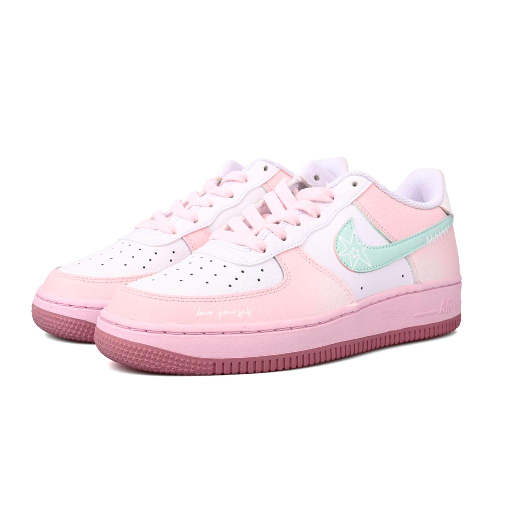 Nike Air Force 1 Mint Powder SAML Low Top Skateboard Shoes GS Pink White CT3839-107(Team6-)