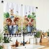 2 Pcs Cartoon Farm Calf Print Curtains,suitable for Bedroom,living Room Kitchen Decoration,home Decoration,window Decoration