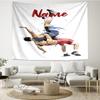 Custom Name wrestling Print Tapestry, Backdrop, Easy Setup, Ideal for Bedroom, Office & Living Room, with Aesthetic Wall Hanging Decor.
