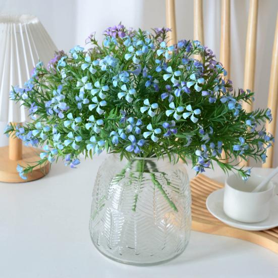Artificial Flower 5 Stems Fake Wildflower Bouquet with Leaves for Wedding Centerpieces Floral