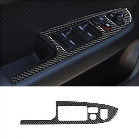 4Pcs Carbon Fiber Interior Window Lift Switch Cover Trim For Acura TSX 2004-08