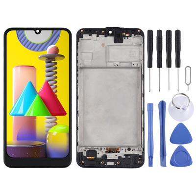 TFT LCD displej pro Samsung Galaxy M31 / Galaxy M31 Prime Digitizér Kompletní sestava s rámečkem