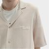 Fila Solid Color Polo Casual Short Sleeve Knit Cardigan Men Tops Light-Khaki F11M428401F-LK