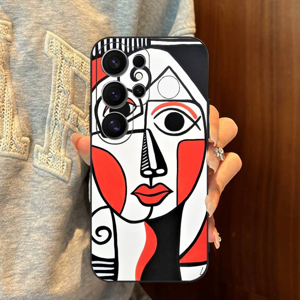 Picasso Abstract Art Painting Phone Case For Samsung S 24 Fe 25 Ultra Plus 20 Lite 21 30 22 23 24 22 Ultra 5G Fundas