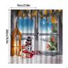 200x140cm Christmas Curtains Kit Waterproof Snowman 2 Panels