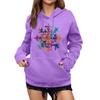Women's Winter Christmas Printed Pullover Hooded Sweatshirt Fleece Long Sleeve Sweatshirt