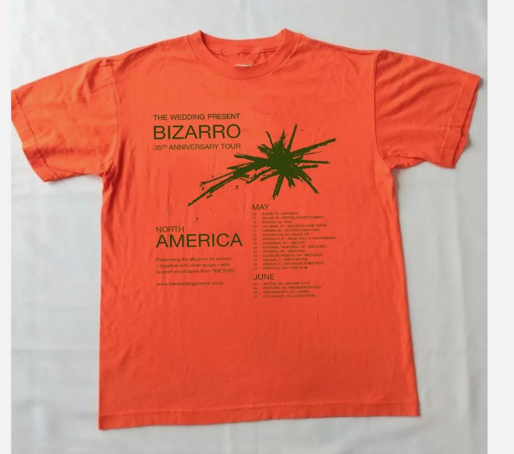 The Wedding Present Bizarro tour of North America T Shirt Full Size S-4XL