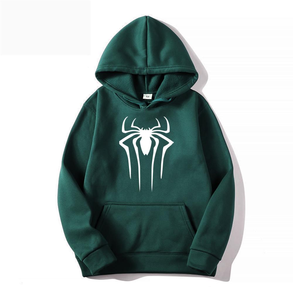 2024Fashion Brand Men's Hoodie Casual Hoodie Sweatshirt Men's/Women's Top Solid Color Printed Spider Hoodie Sweatshirt