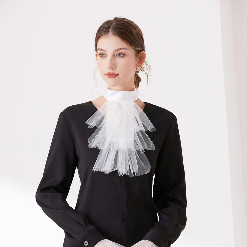 Vintage Elisabethanische Halskrause Elegante Rüschenkragen Renaissance-Kragen Theateraufführungen