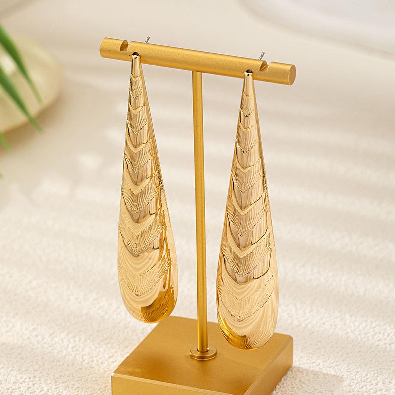 European and American fashion personality exaggerated water drop earrings set personalized earrings