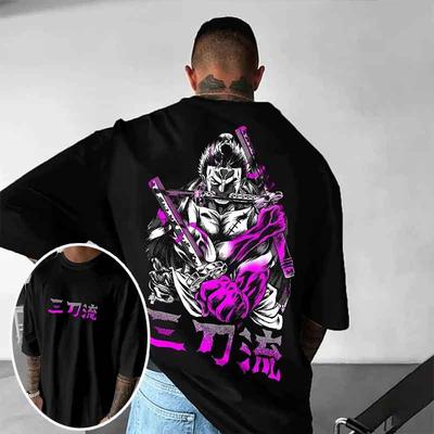 One Piece Japanese Anime Mens TShirt Summer Y2K Harajuku Trend Women Oversized Short Sleeves Tee Casual Cotton Tops Streetwear