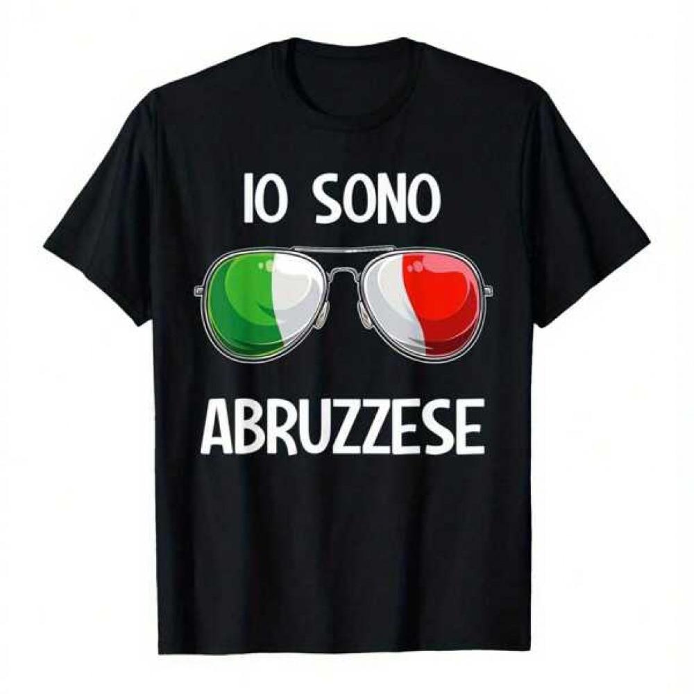 Смешная итальянская сленговая футболка Io Sono Abruzzese Хлопковая итальянская футболка с игрой слов для любителей итальянской культуры Мужские футболки для лета S разноцветный