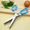 Kitchen Crushing Chopped Green Onion Multi-functional Stainless Steel Five-layer Crushing Scissors