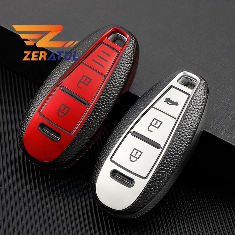 Tpu Leather Auto Shell Fob For Suzuki Vitara Swift Ignis Kizashi Sx4 Baleno Ertiga Car Key Case Cover Accessories