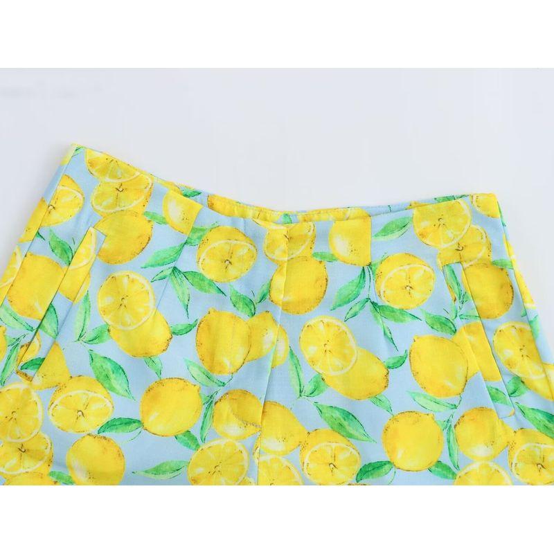 Jnleaog Autumn New Women's Clothing Fashion Style French Style Design Easiest for Match Blended Print Casual Shorts