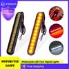 Motorcycle Turn Signal Light Bar LED Brake Stop Red Amber Color Integrated 24LEDs Motorbike License Plate Light 12V Tail Lamp