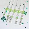 Colorful Beaded Keychain Acrylic Alloy Phone Charm Fashionable Keyring Pendant Accessory Stylish Key Chain Ornament