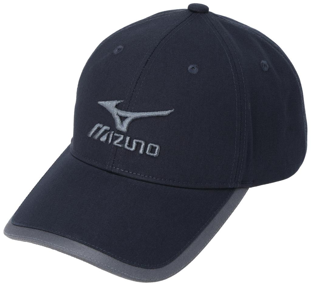 Mizuno Cotton Twill One Size Fits Most Men's Cap, C2JWB151, Navy, (Head Circumference 56-60cm)