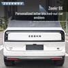Schwarze Zeekr 9X Front-/Heck-Logoabdeckung - Metallschutz & Dekorative Autozubehör
