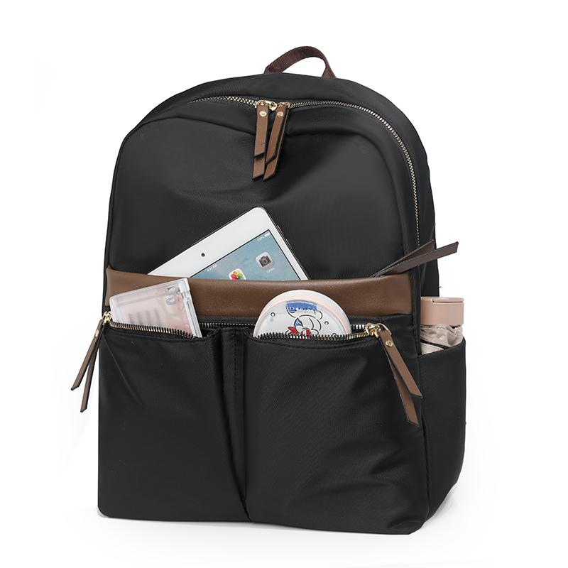 Women's Large Capacity Backpack Nylon Patchwork Backpack