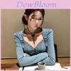 Denim Shirt With Zipper For Women Spring In Slim Fit With 3d Pattern