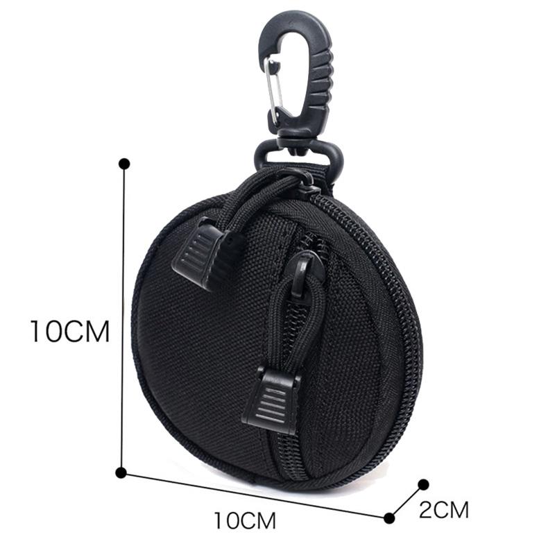 Outdoor Portable Headphone Protective Bag For Airpods 4 3 2 Pro 2 Galaxy Buds 3 Pro/ Buds 3 Wallet Round Small Hanging Bag