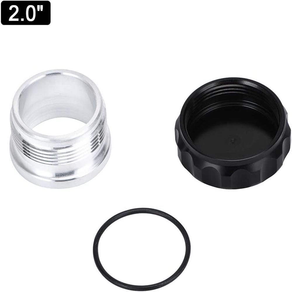 2" 50.8mm Black Aluminium Alloy Weld On Filler Neck And Cap Oil Fuel Water Tank